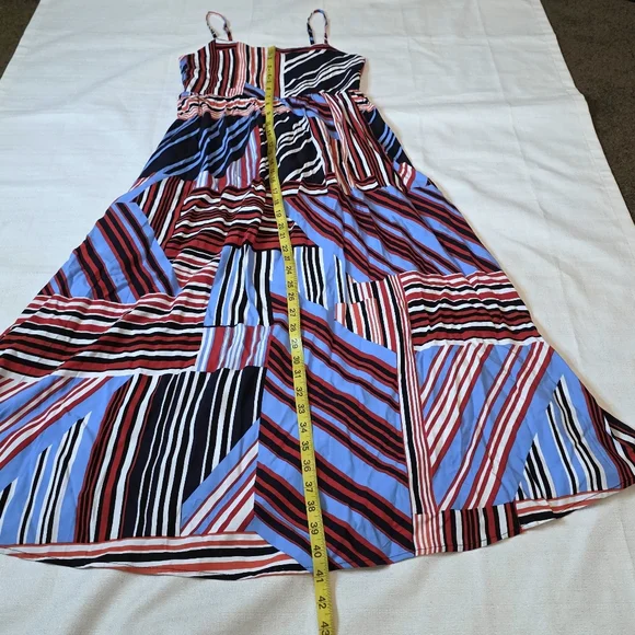 Maurices American Striped Midi Dress Patriotic Americana Summer Size XS - Picture 8 of 9